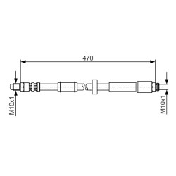 Flexible de Frein Pour Peugeot Fiat Citroën 4806C2 46786430 4806C3 46786431
