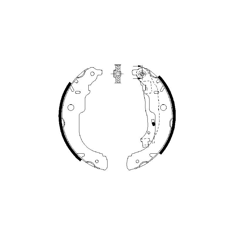 Kit Machoire de Freins Pour Peugeot 207 208 Citroën C3 II - DS3 DS 4241N3