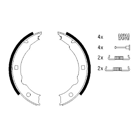 Kit Machoire de Freins à Main Pour Peugeot 406 607 4241J2 4241J7 4241K4 4241K9