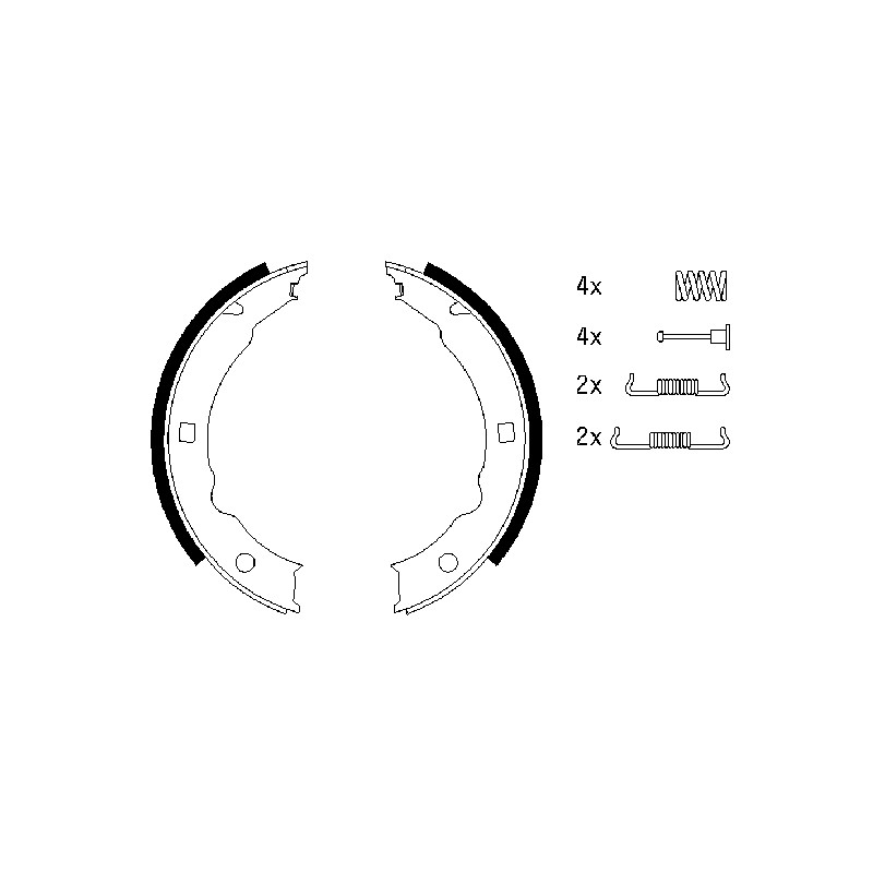 Kit Machoire de Freins à Main Pour Peugeot 406 607 4241J2 4241J7 4241K4 4241K9