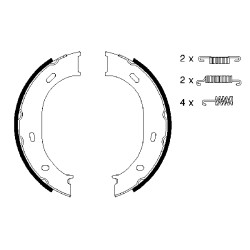 Kit Machoire de Freins à Main Pour VW MERCEDES Puch 2D0609525B 2D0609525