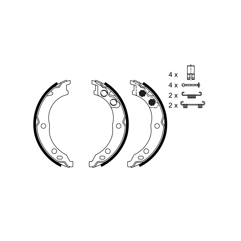 Kit Machoire de Freins à Main Pour Peugeot Boxer Fiat Ducato 4241L1 77362290