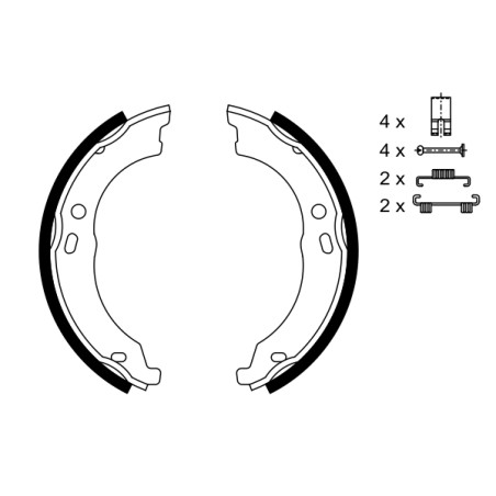 Kit Machoire de Freins à Main Pour Peugeot Opel Fiat Citroën 4241N5 77364023