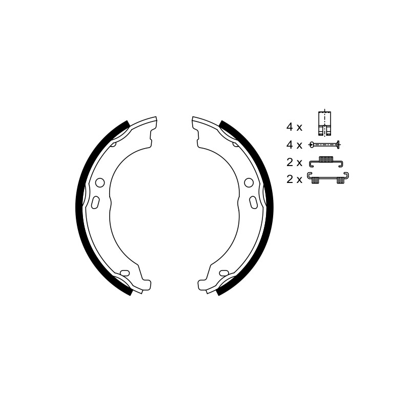 Kit Machoire de Freins à Main Pour Peugeot Opel Fiat Citroën 4241N5 77364023