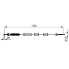 Câble de Frein à Main Pour Fiat Grande Punto Alfa Romeo Mito 0000050519020