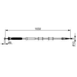 Câble de Frein à Main Pour Fiat Grande Punto Alfa Romeo Mito 0000050519020