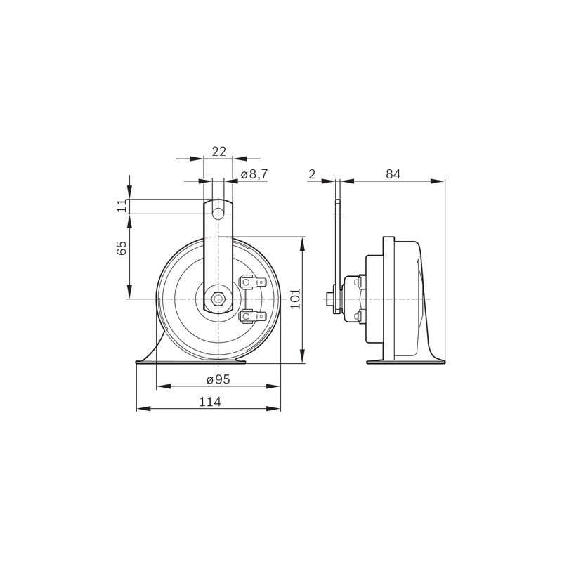 Klaxon Avertisseur Sonore Pour VW Bora Golf IV Lupo Polo
