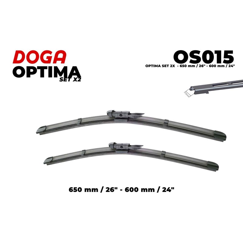 2 Balais D'Essuie-Glace Avant 650mm Pour Seat Leon 1P0455425B 1P0955425B