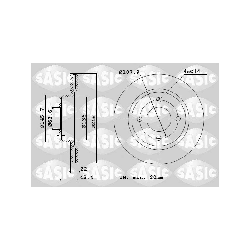 2 Disques De Frein Avant Pour Ford Fiesta IV V Focus Turnier Fusion KA Puma 2