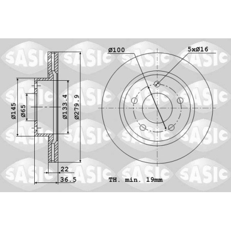 2 Disques De Frein Avant Pour VW Bora Audi Seat Skoda 1J0615301E 1J0615301M