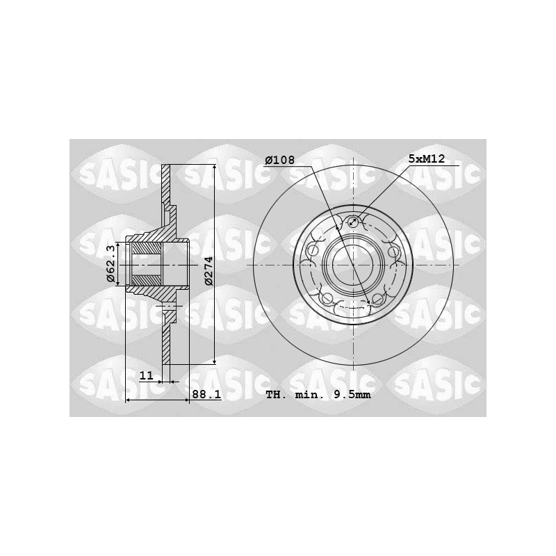 2 Disques De Frein Arrière Pour Renault Kangoo MERCEDES Citan 8200381148