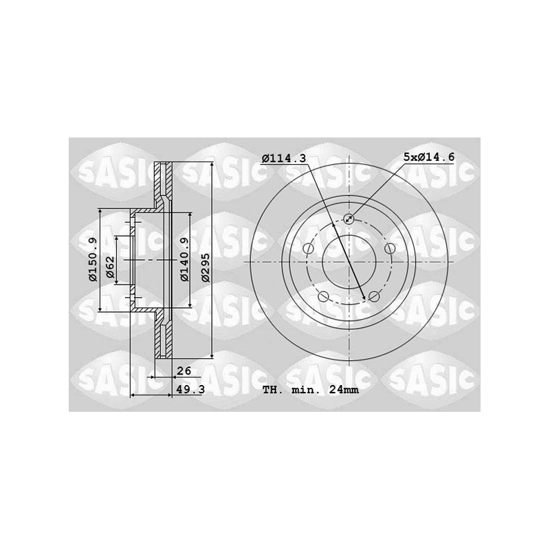 2 Disques De Frein Avant Pour Toyota Corolla 435120F010