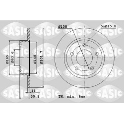 2 Disques De Frein Arrière Pour Ford Focus II Galaxy Kuga I Mondeo IV 1379931