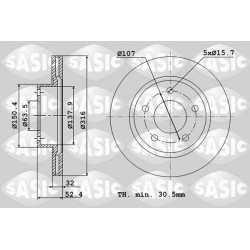 2 Disques De Frein Avant Pour Ford Galaxy S-Max Ford USA Edge