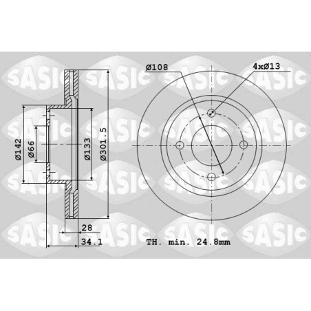 2 Disques De Frein Avant Pour Peugeot Opel Citroën DS 4246C0 9687602180 4246P5