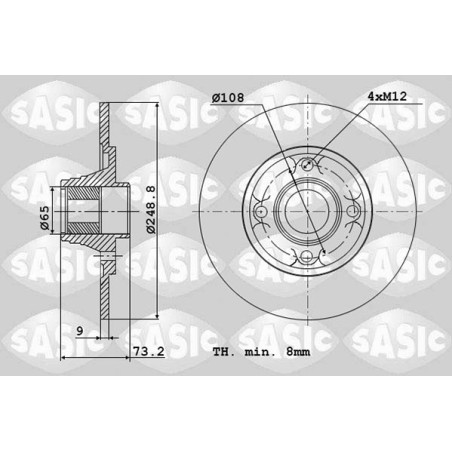 2 Disques De Frein Arrière Pour Peugeot Citroën C4 II - DS4 DS 424965 424966