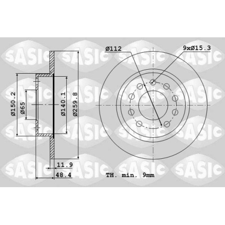 2 Disques De Frein Arrière Pour VW Audi Seat Skoda 1K0615601AC 1K0615601AJ