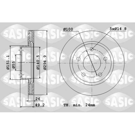 2 Disques De Frein Avant Pour Toyota Avensis 4351205050 4351205070 4351205110