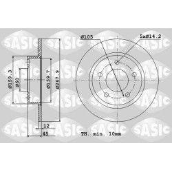2 Disques De Frein Arrière Pour Opel Astra J - Mokka Chevrolet Cruze