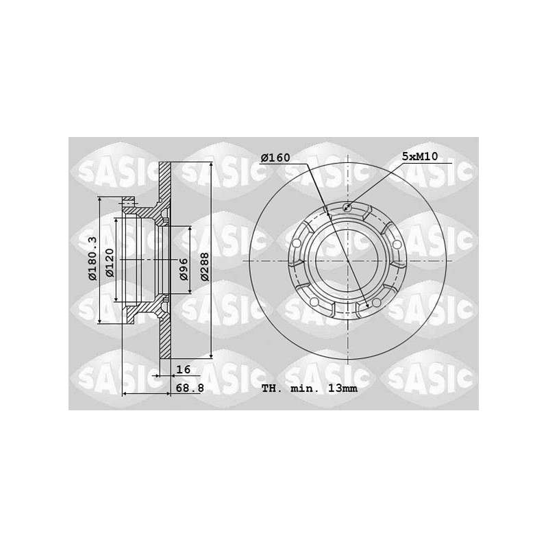2 Disques De Frein Arrière Pour Ford Tourneo Transit 1764282 1764283 2013002