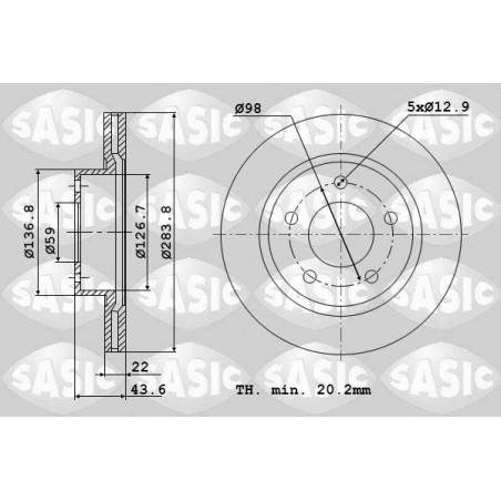 2 Disques De Frein Avant Pour Opel Fiat Doblo Alfa Romeo Lancia 5690860 46776742