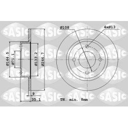 2 Disques De Frein Arrière Pour Peugeot 307 1007 Partner Citroën Berlingo C2