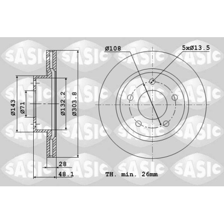 2 Disques De Frein Avant Pour Peugeot Opel Toyota Citroën 424993 3641958 4249K1