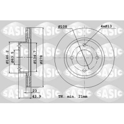 2 Disques De Frein Avant Pour Ford B-Max Fiesta VI Tourneo Transit 1751584