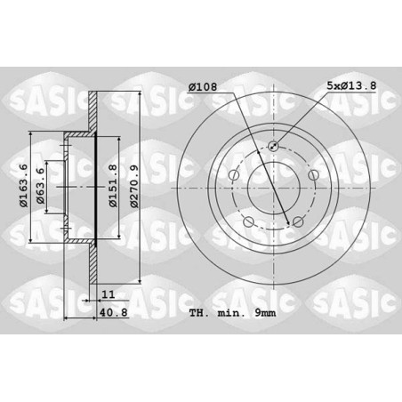 2 Disques De Frein Arrière Pour Ford Focus III 1704765 1934070 2023618 5302181