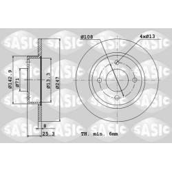 2 Disques De Frein Arrière Pour Peugeot 106 II 206 306 Citroën Saxo Xsara ZX