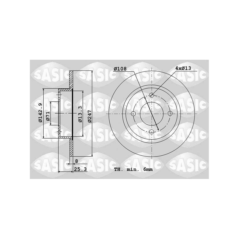 2 Disques De Frein Arrière Pour Peugeot 106 II 206 306 Citroën Saxo Xsara ZX