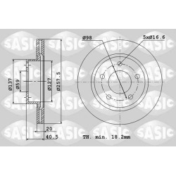 2 Disques De Frein Avant Pour Peugeot Fiat Citroën 4246H8 1316323080 4246H9