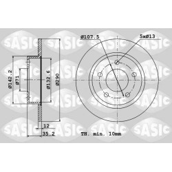 2 Disques De Frein Arrière Pour Peugeot Opel Toyota Citroën 1609583080 3637360