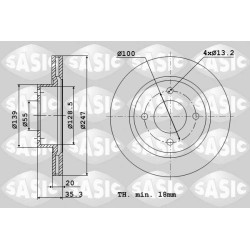 2 Disques De Frein Avant Pour Peugeot Toyota Aygo Citroën 1613819880 435120H010