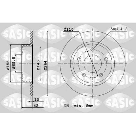 2 Disques De Frein Arrière Pour Opel Astra F G H Combo/Monospace 569109