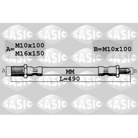 Flexible de Frein Avant Pour Iveco Daily II 8796885