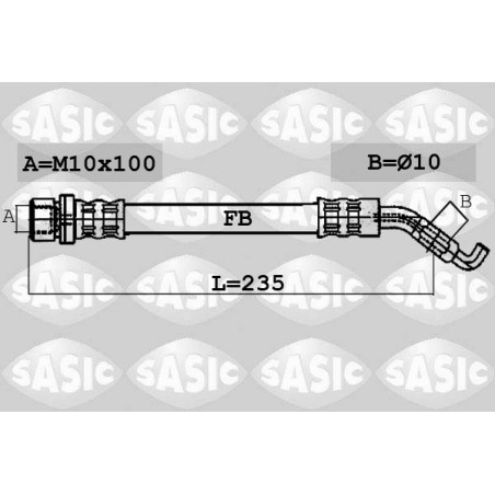 Flexible De Frein Arrière Pour Toyota Corolla 9094702C50