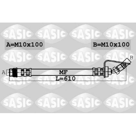 Flexible de Frein Avant Pour Opel Movano 4500131 9160431
