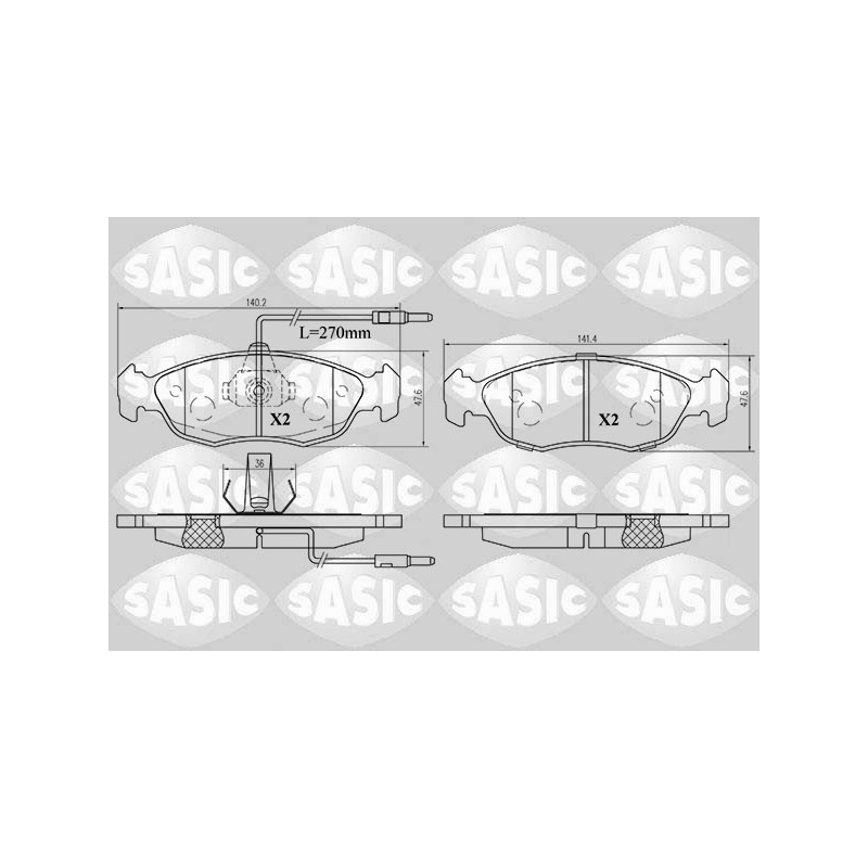 Plaquettes De Frein Avant Pour Peugeot 205 - I II 306 Citroën Xsara