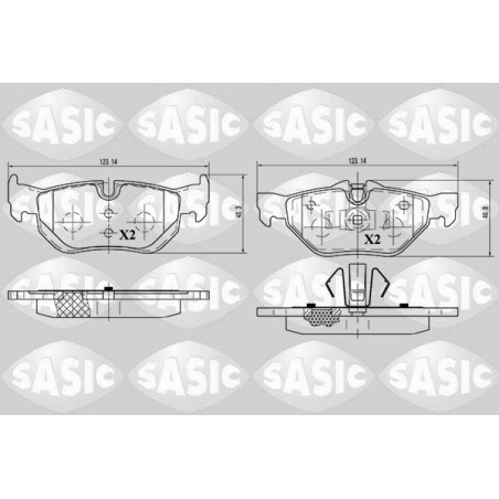 Plaquettes De Frein Arrière Pour BMW Série 1 E81 E82 E87 E88 3 E90 34216790761