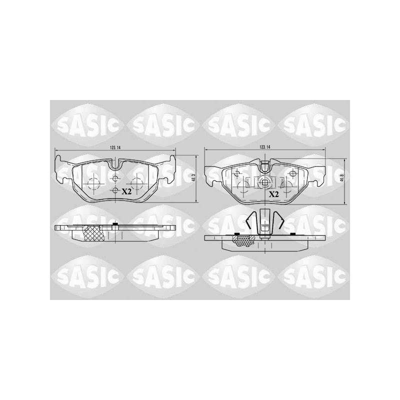 Plaquettes De Frein Arrière Pour BMW Série 1 E81 E82 E87 E88 3 E90 34216790761
