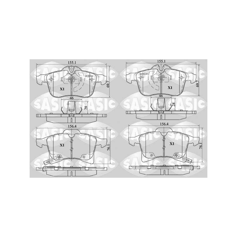 Plaquettes De Frein Avant Pour Opel Adam Astra G H Combo/Monospace 1605456