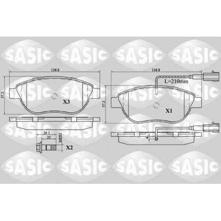 Plaquettes De Frein Avant Pour Opel Fiat Lancia 1605181 71754803 95515027