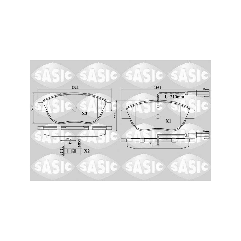 Plaquettes De Frein Avant Pour Opel Fiat Lancia 1605181 71754803 95515027