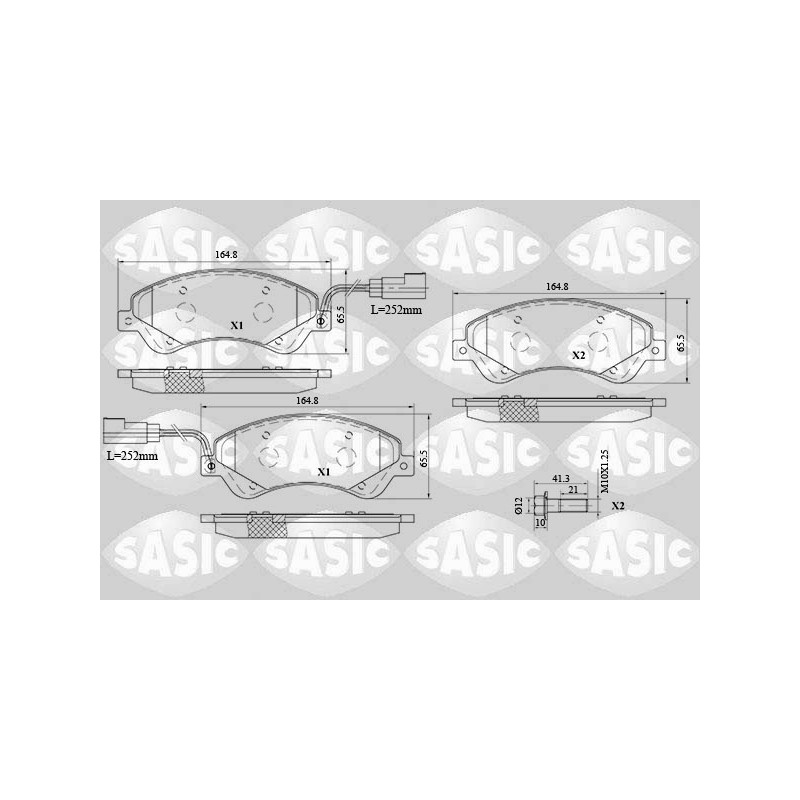 Plaquettes De Frein Avant Pour Ford Transit 1371403 1433954 1534428 1554523