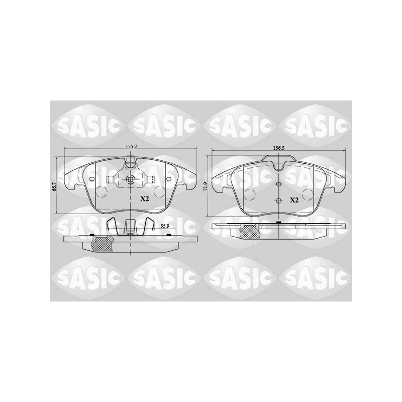 Plaquettes De Frein Avant Pour Ford Land Rover Volvo 6G912K021A2D 30793540