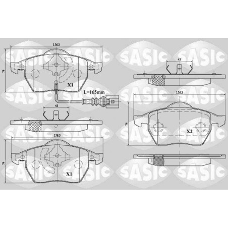 Plaquettes De Frein Avant Pour VW Bora Audi Seat Skoda 1J0698151K 1J0698151M