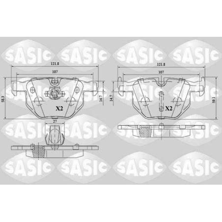 Plaquettes De Frein Arrière Pour BMW Série 5 E60 E61 6 E63 E64 34216784135