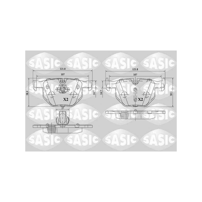 Plaquettes De Frein Arrière Pour BMW Série 5 E60 E61 6 E63 E64 34216784135