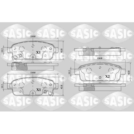 Plaquettes De Frein Arrière Pour Opel Van Chevrolet Station Wagon Orlando Trax